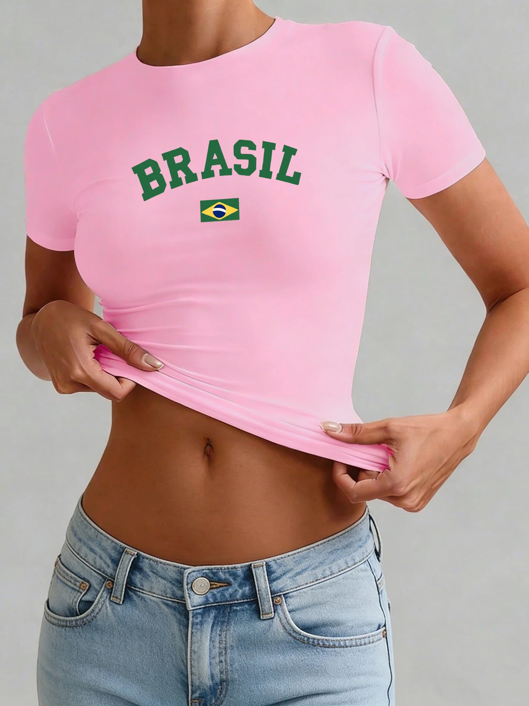 T-Shirt "Brasil" – Stile Casual e Sportivo