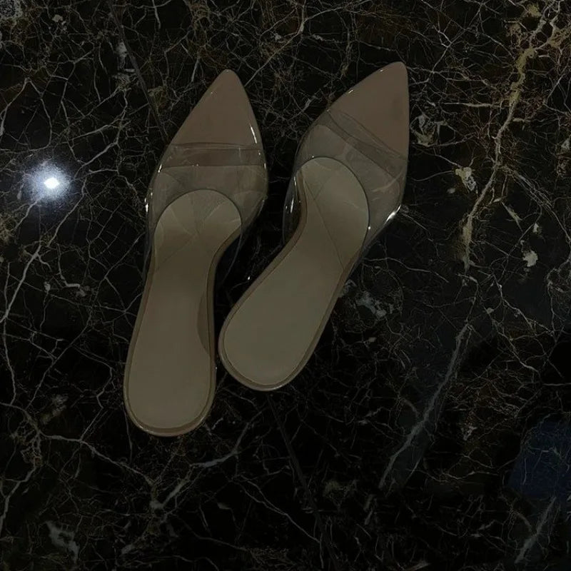 Stiletto Illusion Glamour – Design Trasparente e Tacco Scultoreo