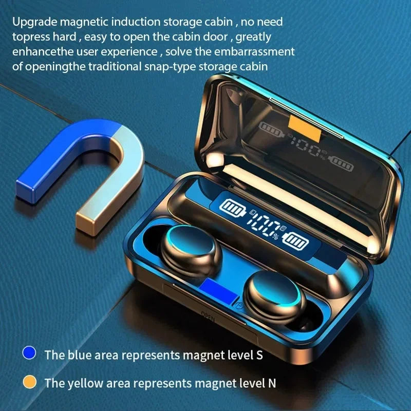 Cuffie Wireless Pro – Audio Immersivo e Custodia a Induzione Magnetica
