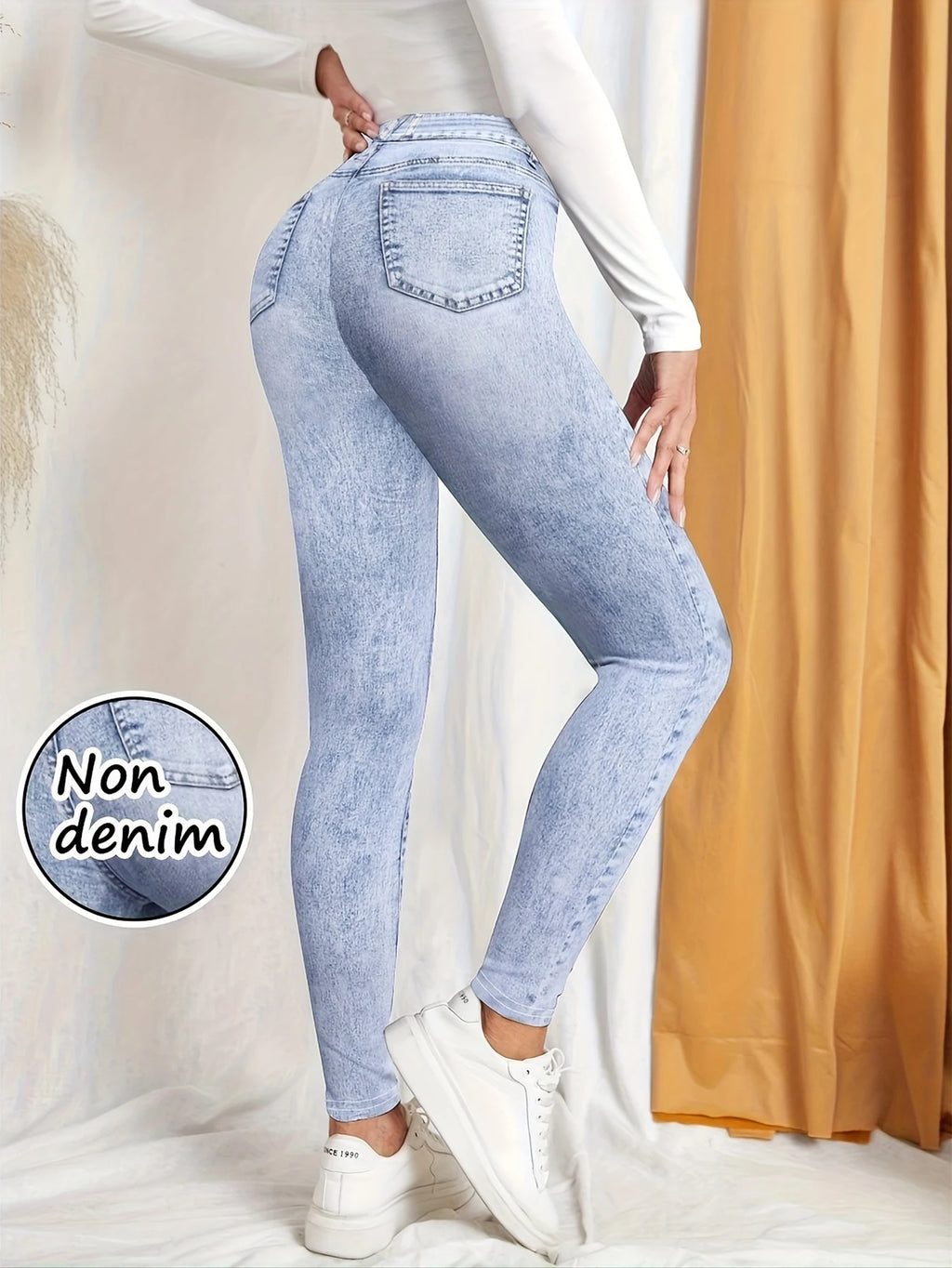 Leggings Effetto Denim – Comfort di un Legging, Stile di un Jeans