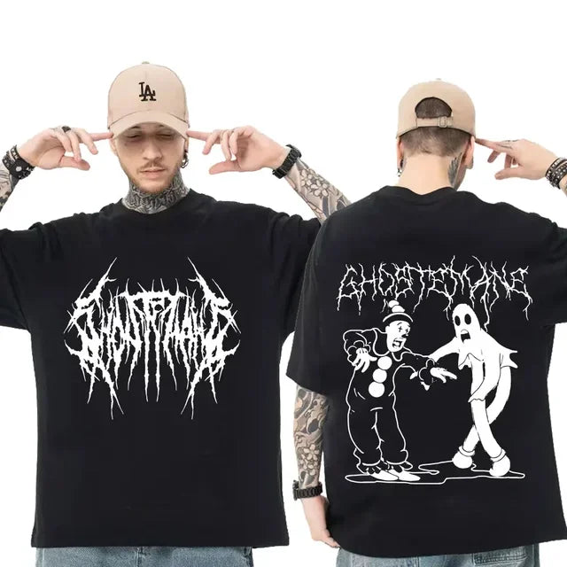 T-Shirt Grafica "Ghost" – Stile Underground e Alternativo