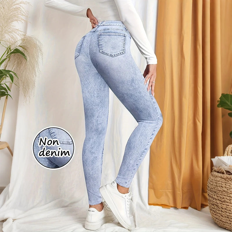 Leggings Effetto Denim – Comfort di un Legging, Stile di un Jeans