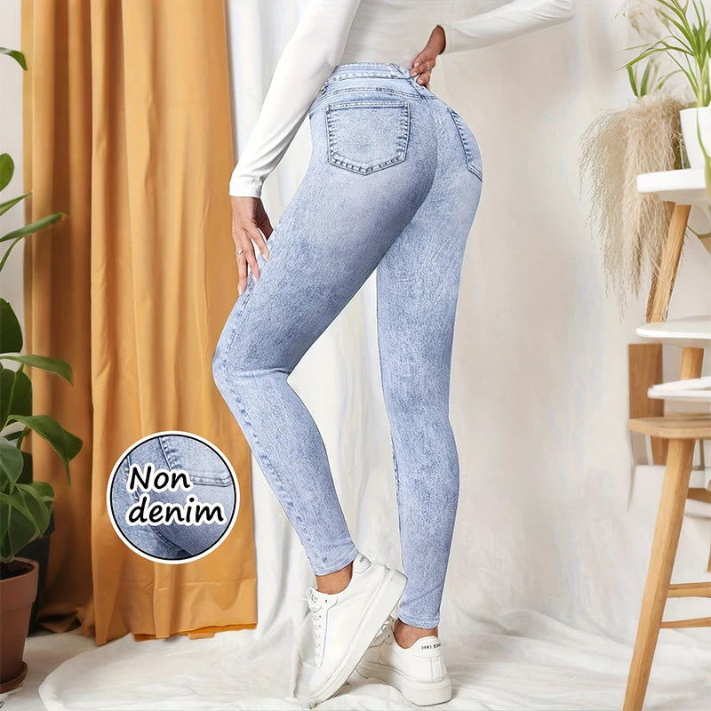 Leggings Effetto Denim – Comfort di un Legging, Stile di un Jeans