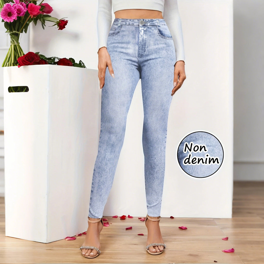 Leggings Effetto Denim – Comfort di un Legging, Stile di un Jeans