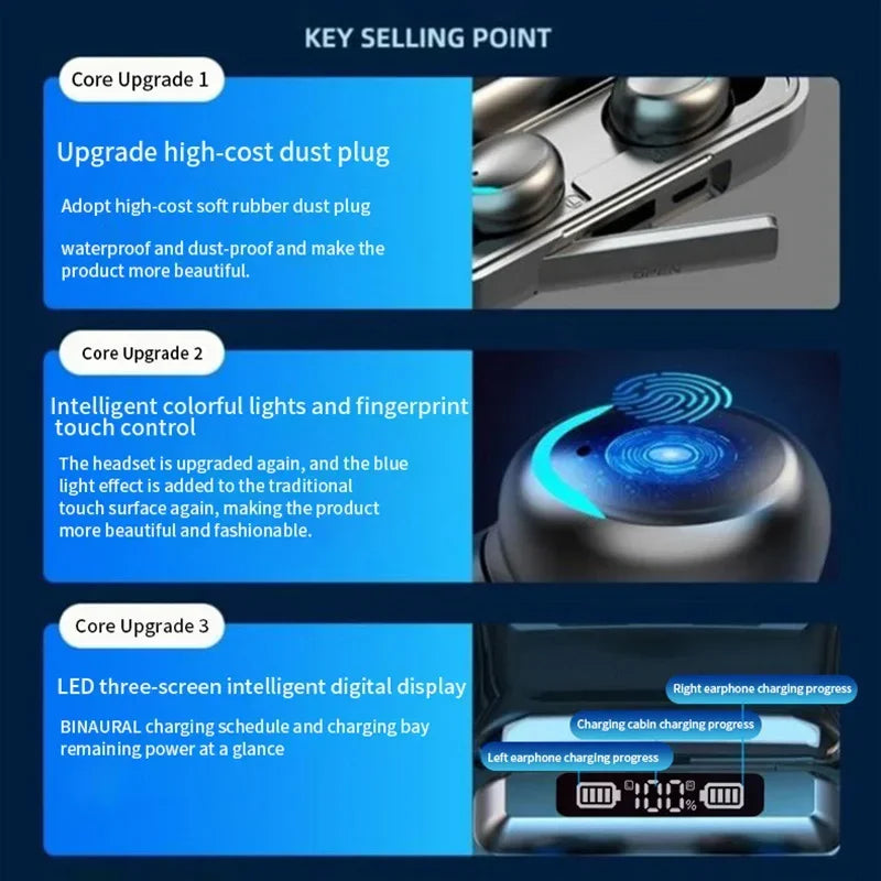 Cuffie Wireless Pro – Audio Immersivo e Custodia a Induzione Magnetica