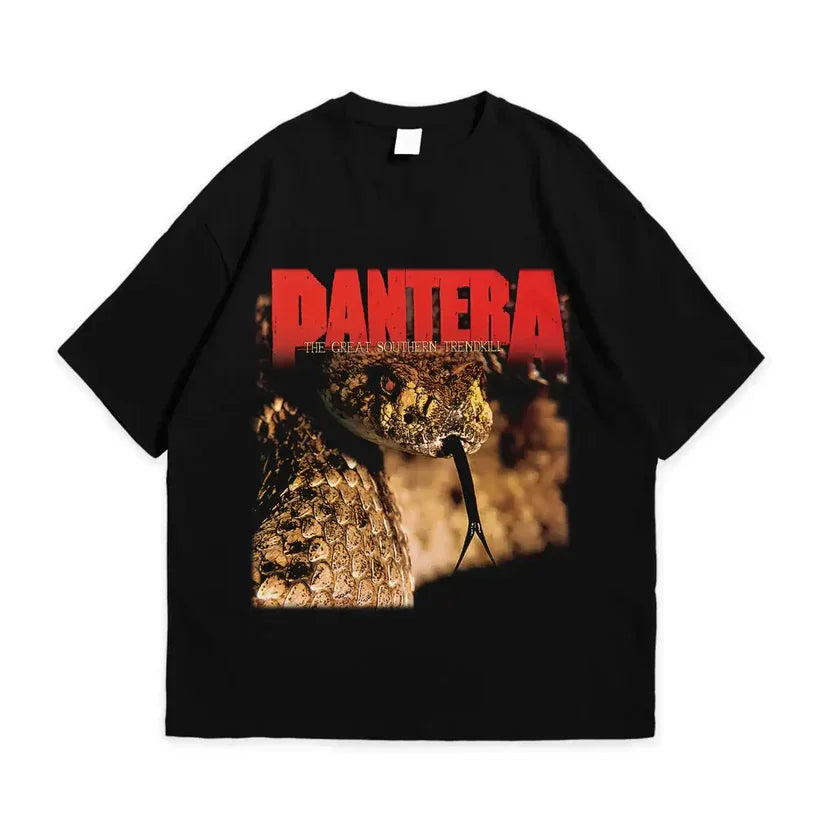 T-Shirt Pantera, a Maniche Corte – Stile Grafico Moderno