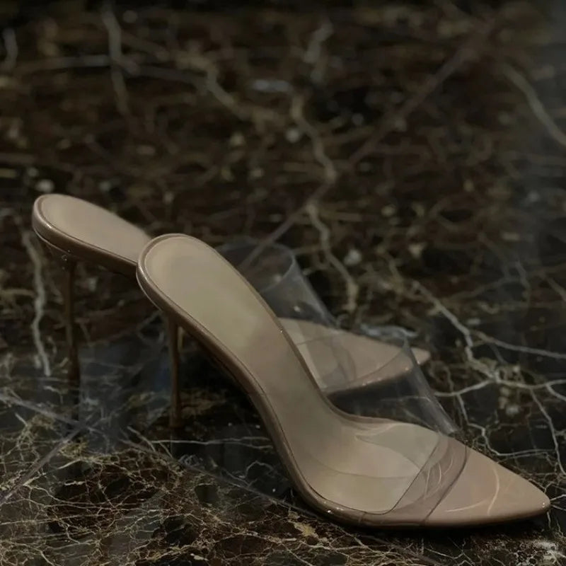 Stiletto Illusion Glamour – Design Trasparente e Tacco Scultoreo