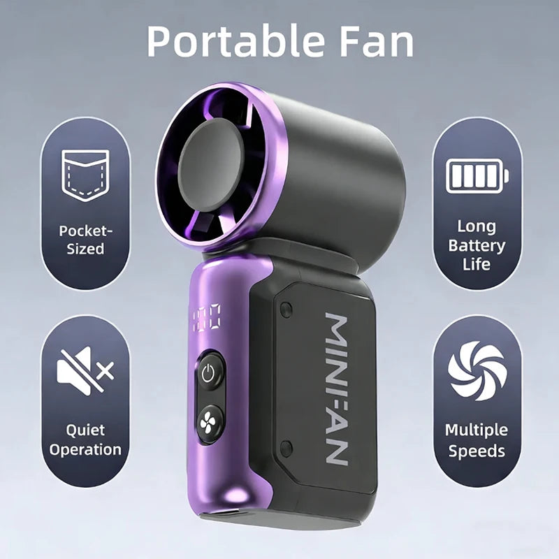 BreezeGo - Mini Ventilatore Portatile Smart